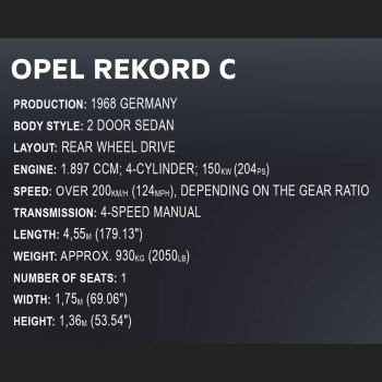 Opel Record C-Schwarze Witwe 2078kl. 1:12